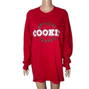 American Needle Company Cookie Tshirt Womens Large Red Original Cookie Taster